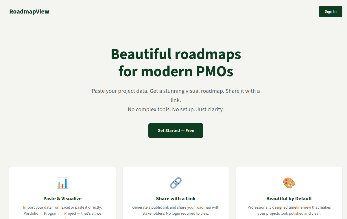 Vista previa de PMO Framework & Dashboard